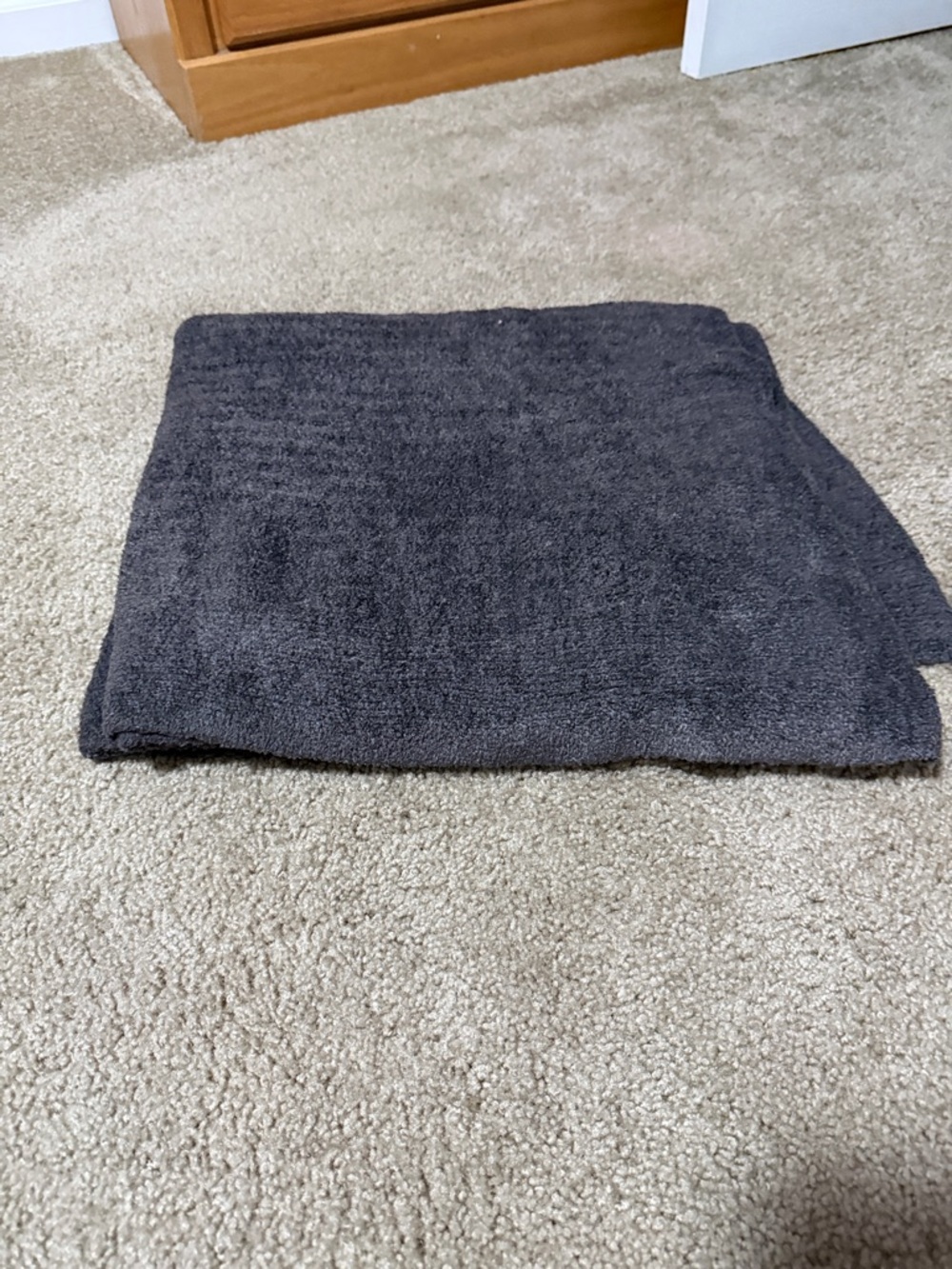 Dagne Dover Dark Gray Plush Throw Blanket